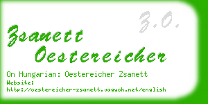 zsanett oestereicher business card